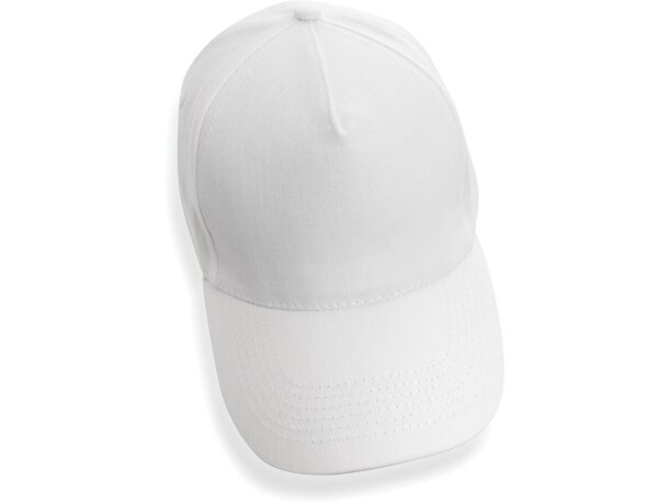 Gorra de algodón reciclado Impact 280gr con trazador AWARE™ Blanco detalle 16