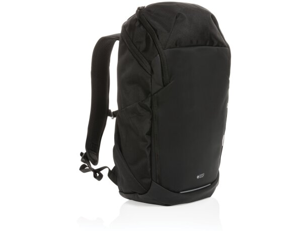 Mochila Swiss Peak AWARE RPET negra portátil 15.6 reciclada Negro detalle 10