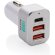 Cargador de coche rápido 30W con triple salida y PD Blanco detalle 5