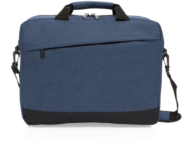 Bolsa maletín de poliéster para portátil de 15,6” Azul marino/negro detalle 7