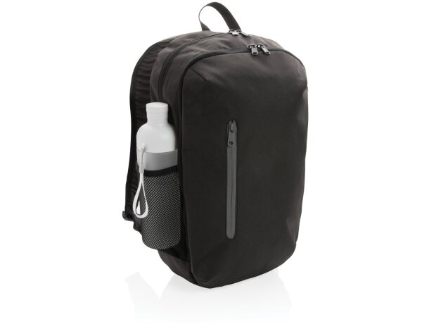 Mochila casual Impact AWARE ™ 300D RPET Negro detalle 15