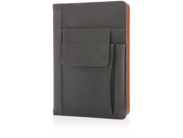 Libreta con Apartado Para Teléfono, Negro Negro detalle 1