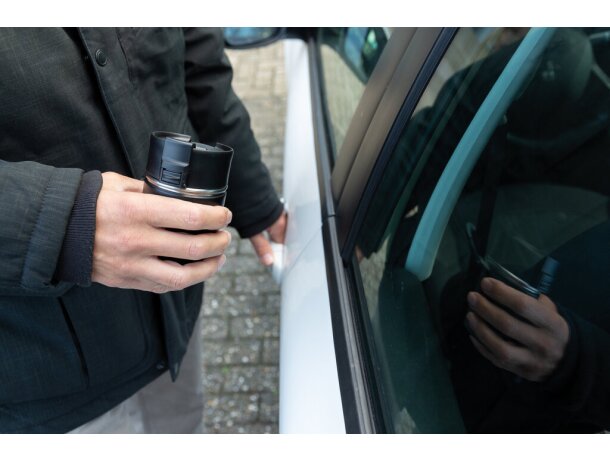 Taza al vacío Bogota con capa interior de cerámica Negro detalle 12