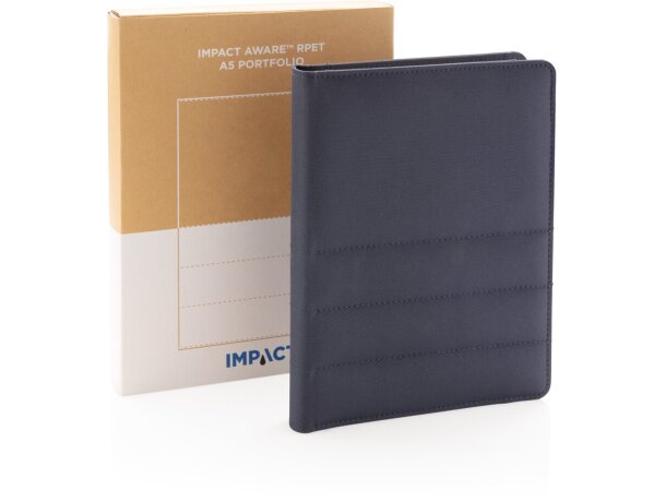 Carpeta Impact AWARE ™ RPET A5 Azul marino detalle 35