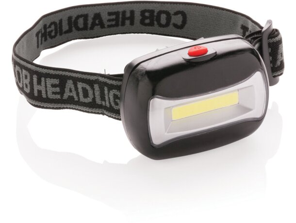 Linterna deportiva de plástico para la cabeza Negro detalle 9