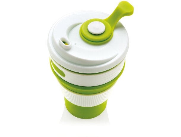 Tazas plegable de silicona Verde detalle 35