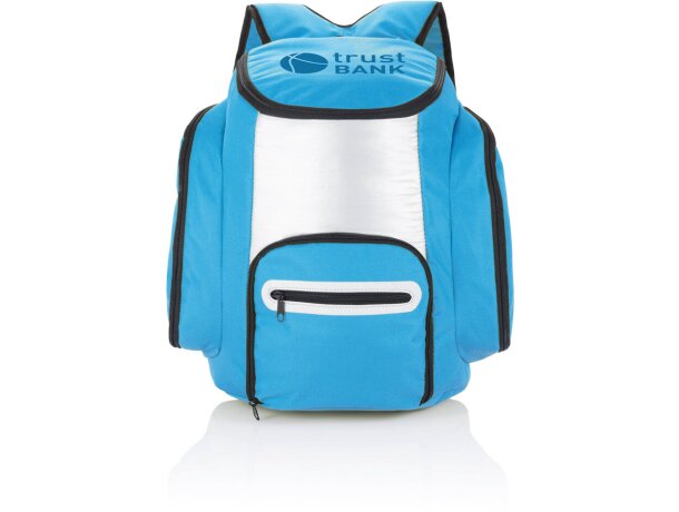 Mochila nevera con apartado térmico Azul/plata detalle 2