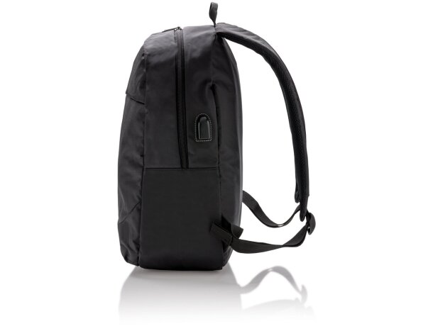 Mochila Para Portátil con Usb, Negro Negro detalle 2