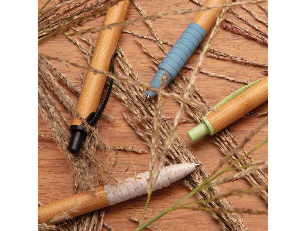 Bolígrafo de bambú & paja de trigo Negro detalle 5