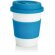 Taza de café ecológica con tapa y banda de silicona Azul/blanco