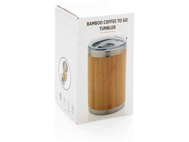 Taza de café bambú Marron detalle 9