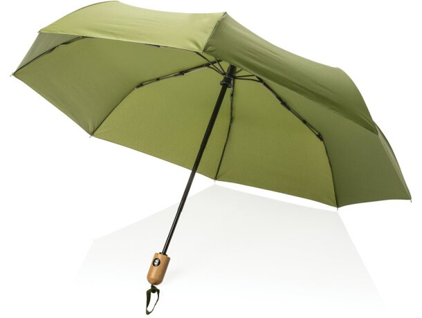Paraguas ecológico automático RPET. Verde detalle 23