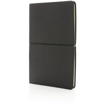 Cuaderno A5 rayado cubierta PU suave con elástico