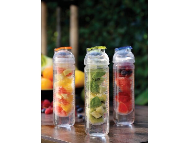 Bidón deportivo con compartimento para frutas de tritán 500ml Naranja detalle 28