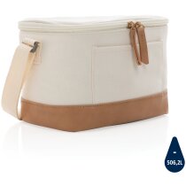 Bolsa termica con logo para poliester reciclado con detalles de pu