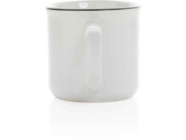Taza de cerámica vintage Blanco/blanco detalle 18