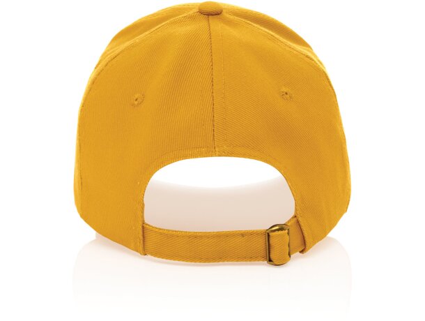 Gorra de algodón reciclado Impact 280gr con trazador AWARE™ Amarillo detalle 49