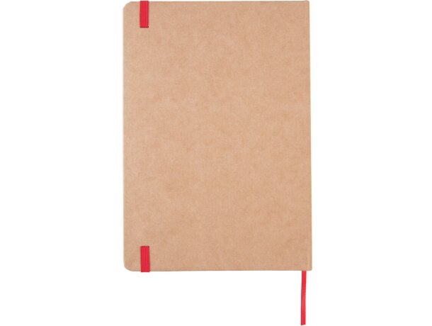 Libreta A5 reciclada de kraft Rojo detalle 12