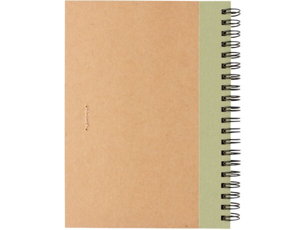 Cuaderno de espiral kraft con bolígrafo Verde detalle 24