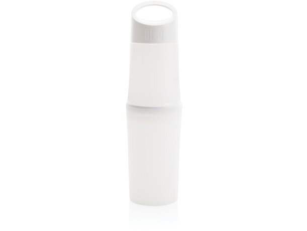 Botellas de agua reutilizables de caña de azúcar sin aceite aptas lavavajillas Blanco detalle 6