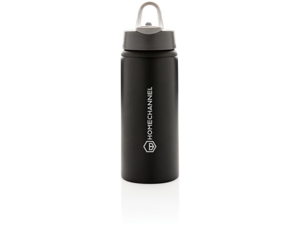 Botella deportiva con logo asa de transporte polipropileno Negro detalle 13