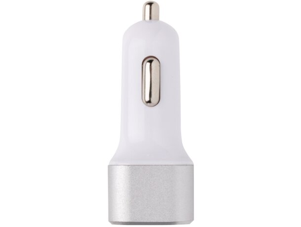 Cargador de coche rápido 30W con triple salida y PD Blanco detalle 3