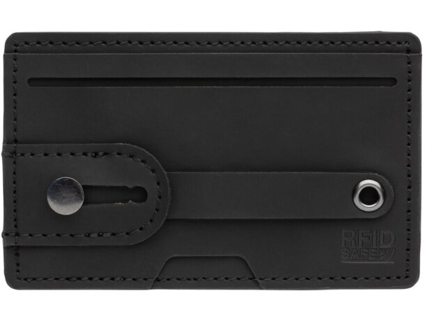 Tarjetero rfid para móvil de polipiel Negro detalle 4