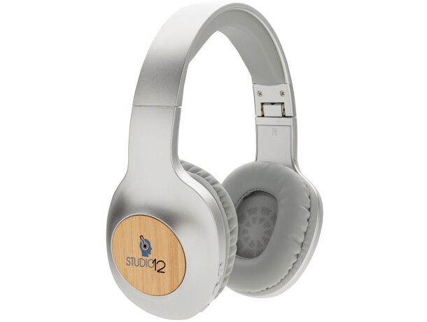 Auriculares inalámbricos Dakota bambú Gris/gris detalle 4