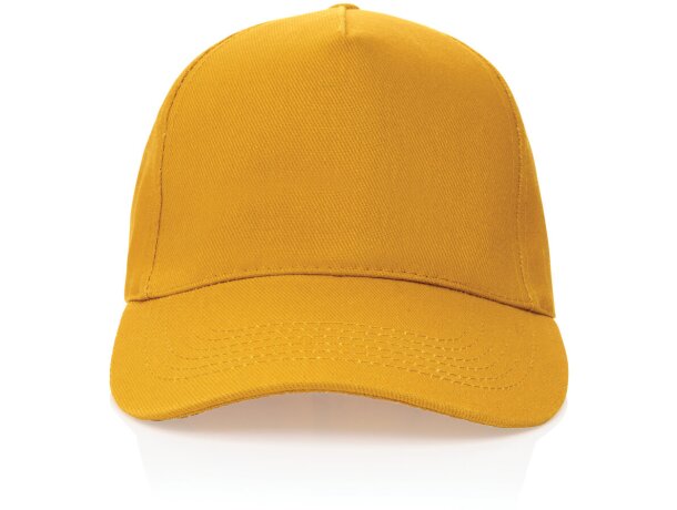 Gorra de algodón reciclado Impact 280gr con trazador AWARE™ Amarillo detalle 47