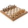 Juego de ajedrez plegable de madera de lujo Marron detalle 5
