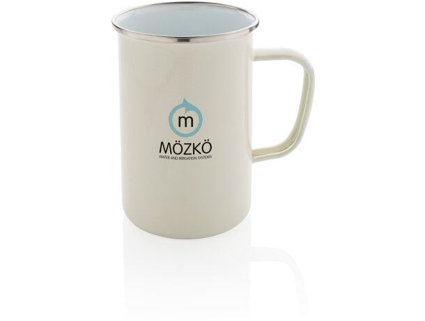 Taza vintage XL Blanco detalle 3