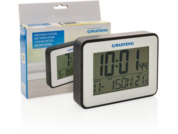 Estación meteorológica Grundig con alarma y calendario Blanco detalle 4