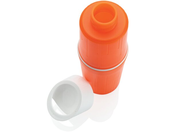 Botellas de agua reutilizables de caña de azúcar sin aceite aptas lavavajillas Naranja detalle 27