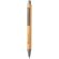 Bolígrafo fino de bambú de diseño Marron/plata detalle 3