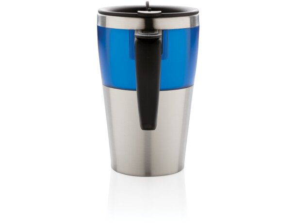 Taza de acero termo con tapa Azul/plata detalle 10