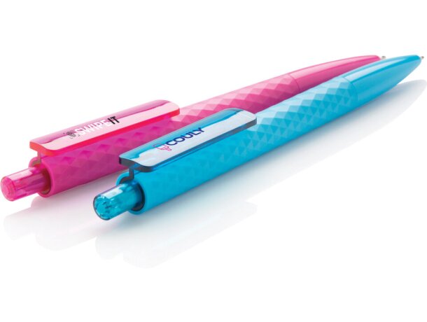 Bolis originales ballpoint acabado geométrico tinta alemana azul X3 Azul detalle 16