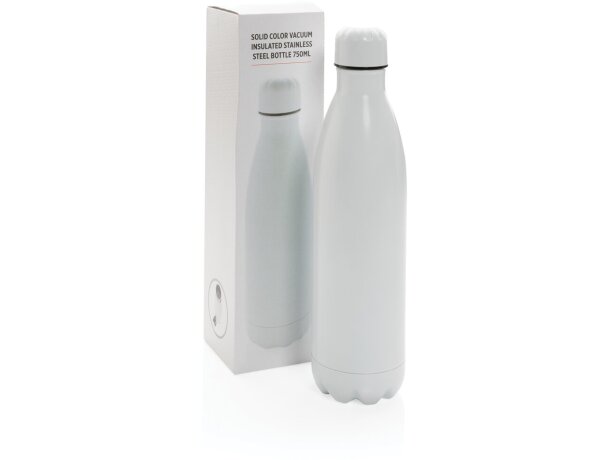 Botella de acero inoxidable al vacío de color sólido 750ml Blanco detalle 27