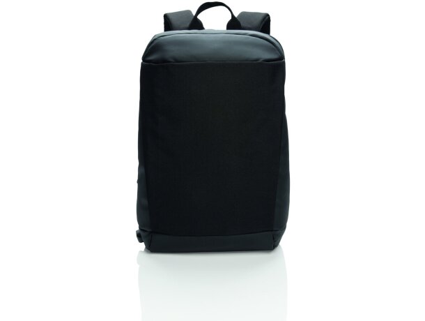 Mochila Madrid antirobo con RFID y USB sin PVC Negro/negro detalle 1