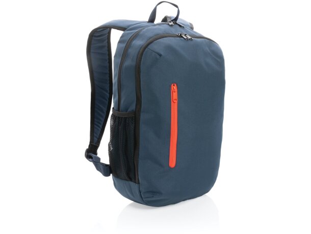 Mochila casual Impact AWARE ™ 300D RPET Azul marino detalle 40