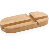 Base bambú Verona con doble ranura para móviles