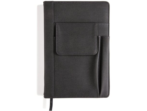 Libreta con Apartado Para Teléfono, Negro Negro detalle 5