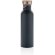 Botella moderna de acero inoxidable con tapa de bambú. Azul detalle 26