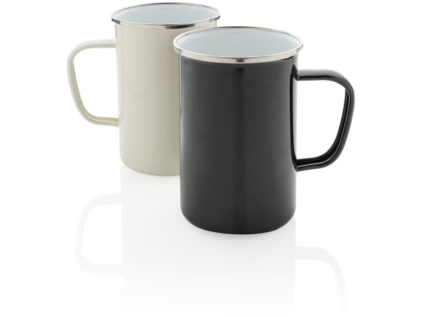 Taza vintage XL Blanco detalle 5
