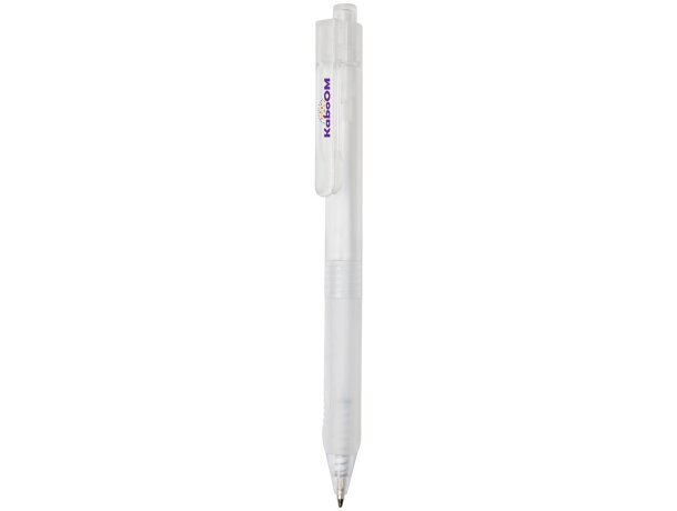 Bolígrafo con nombre de silicona acabado mate tinta azul Blanco detalle 8