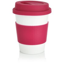 Taza de café con tapa y banda de silicona personalizado Taza de café con tapa y banda de silicona personalizado