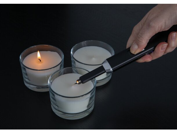 Encendedor USB Negro/gris detalle 4