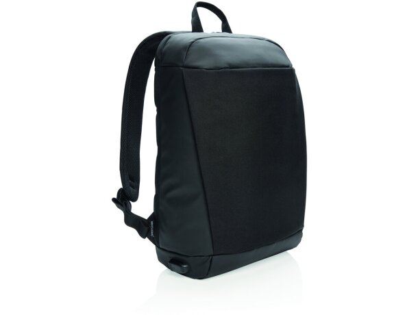 Mochila Madrid antirobo con RFID y USB sin PVC Negro/negro detalle 8