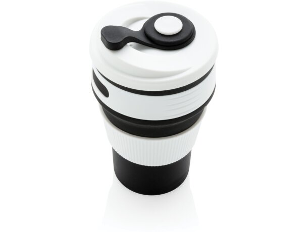 Tazas plegable de silicona Negro detalle 1
