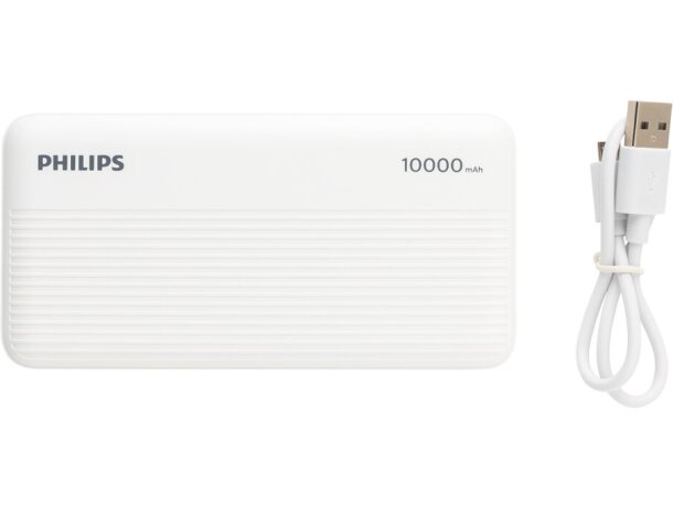 Powerbank fino Philips de 10.000 mAh Blanco detalle 3