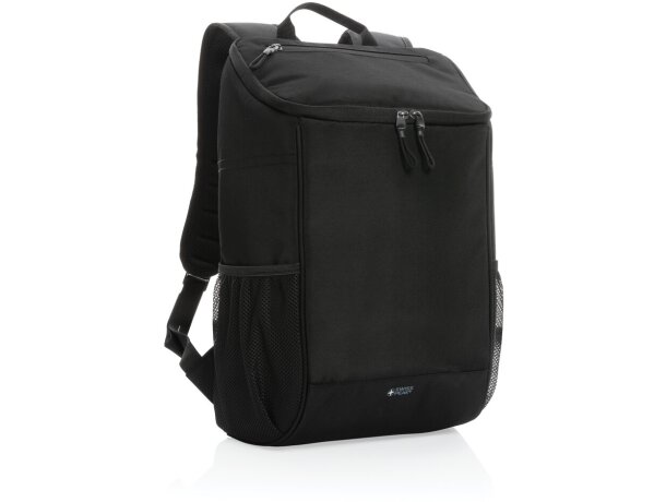Mochila nevera poliéster reciclado Negro detalle 6